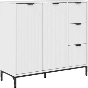 vidaXL Bufet cu sertar Alb lucios 89,5 x 33 x 82 cm Lemn compozit