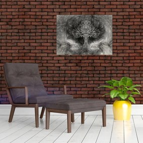 Tablou pe sticlă - Copacul vieții (70x50 cm)