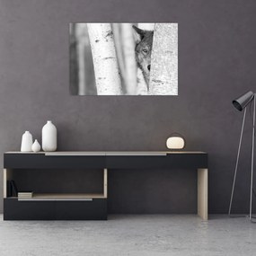 Tablou - Lupul din pădure (90x60 cm)