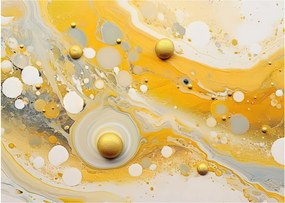Tablou pe sticlă - fundal abstract cu decor de aur (70x50 cm)
