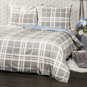 Lenjerie de pat din flanelă 4Home, Cub albastru, 160 x 200 cm, 70 x 80 cm