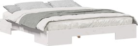 vidaXL Cadru de pat Alb 200 x 200 cm