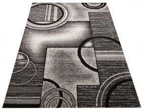 Covor modern gri-maro cu cercuri abstracte Lăţime: 240 cm | Lungime: 330 cm