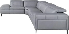 Coltar 5 locuri, Functia Relax, Sezlong Stanga, Cowhide gri