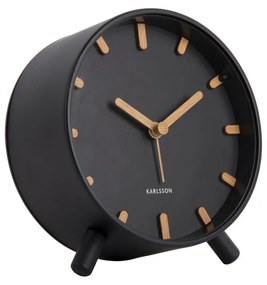 Ceas cu alarmă Karlsson 5943BK de design 11 cm ,negru