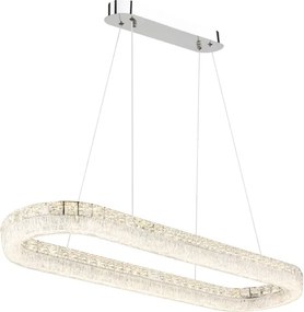 Globo 67387-40 - Candelabru LED reglabil pe cablu LAUREL 40W/230V sticlă clară+telecomandă