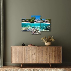 Tablou cu plaja pe insulă tropicală (90x60 cm)