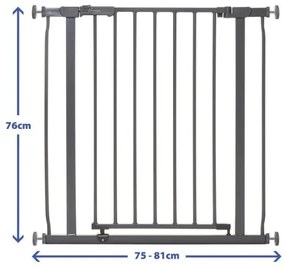 Barieră de siguranță AVA 75-81 cm gri Dreambaby