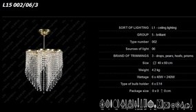 Plafonier cristal Bohemia L15 002/06/3