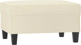 vidaXL Taburet, crem, 70x55x41 cm, piele ecologică