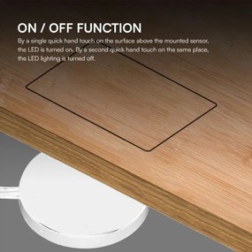 Intrerupator dimmer Touch ascuns, alb, V-tac