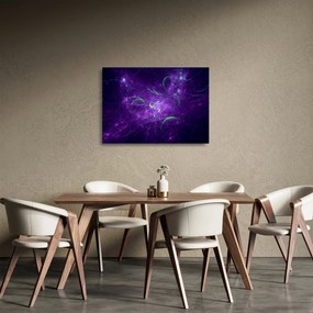 Tablou pe sticlă -abstracție violetă (70x50 cm)