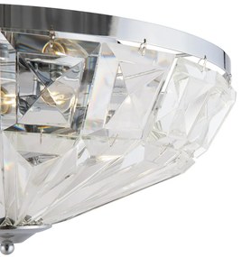 Lustra aplicata design neoclasic Facet crom 48,6cm