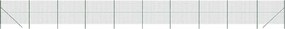 vidaXL Gard plasă de sârmă, verde, 2x25 m, oțel galvanizat