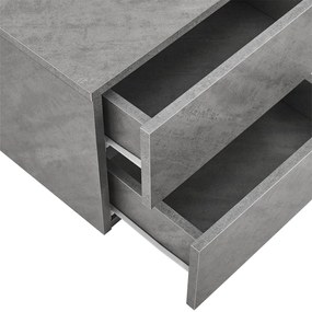 Noptiera 40x29x30 cm cu 2 sertare, aspect beton