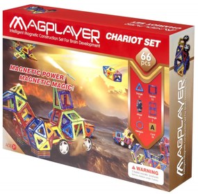 SET DE CONSTRUCTIE MAGNETIC - 66 PIESE - MAGPLAYER (MPA-66)
