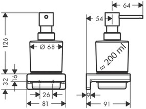 Dozator sapun lichid, Hansgrohe, AddStoris, bronz periat