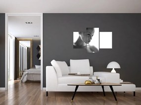 Tablou - Portretul femeii, alb- negru (90x60 cm)