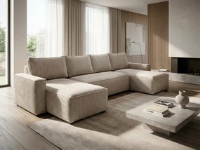 Coltar in forma de U SMART COSARO 295x140 cm, bej