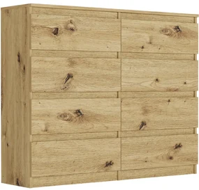 Comoda cu 8 sertare R-120-S8 - diferite variante de culoare artisan