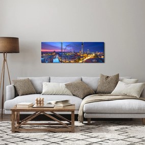 Tablou - Cerul albastru la Berlin (cu ceas) (90x30 cm)