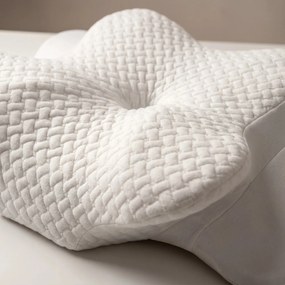 Perna cervicala ortopedica CERVI-SAN Confort memory foam fermitate moale, Alb