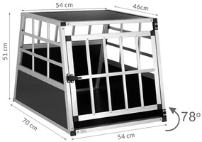 Deuba Cutie de transport pentru caini M - 70x54x51cm