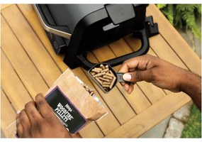 Gratar electric Ninja OG701EU, 2400W, Pana la 260C, Acoperire interna amina ceramica, Woodfire, Gri