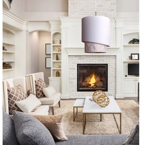 Duolla - Lustră pe cablu PARIS 1xE27/15W/230V d. 40 cm albă/bej