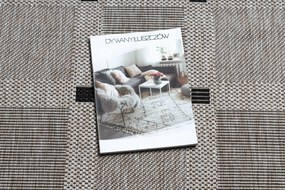 Covor sisal Floorlux 20079 Pătrat argintiu si negru - SECUNDAR-COTATI PRODUSUL