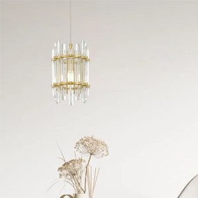 Lustră pe cablu Zuma Line P0556-01D-V7V7 ALEXANDRIA 1xE14/40W/230V auriu