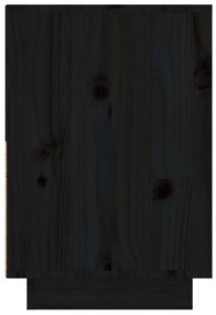 Noptiera, negru, 60x34x51 cm, lemn masiv de pin 1, Negru