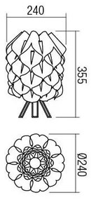 Lampă de masă Redo 01-1523 INBO 1xE27/28W/230V alb