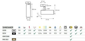Spot LED aplicat directionabil SHINEMAKER alb