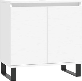 vidaXL Dulap de chiuvetă, alb, 58x33x60 cm, lemn prelucrat