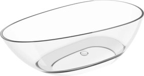 Mexen Glass cadă independentă transparentă 170 x 85 cm, dop cromat - 58061708508