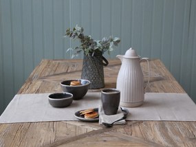 Masa dining, din lemn reciclat, design unic, cu aspect rustic, Old French