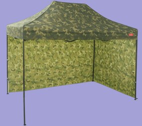 Pavilion de grădină 2x3m - din oțel, 2 pereţi laterali, Camuflaj