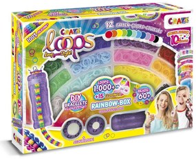 SET DE CREATIE CU 1000 DE ELASTICE PENTRU CONFECTIONARE BIJUTERII - CRAZE (CRZ59661)
