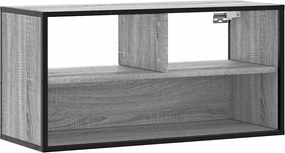 vidaXL Dulap TV, gri sonoma, 80x31x39,5 cm, lemn prelucrat și metal