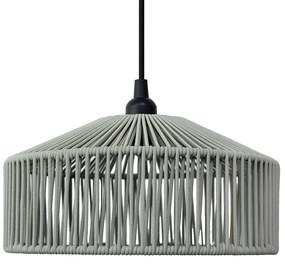 Lampă suspendată boemă frânghie verde IP44 - Calabardina