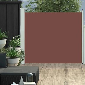vidaXL Copertină laterală retractabilă de terasă, maro, 100 x 300 cm