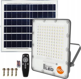 Proiector solar LED reglabil LED/150W/3,2V 5000K 15000 mAh IP65 negru + telecomandă