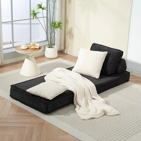 Canapea multifuncțională extensibilă CALMERO - negru