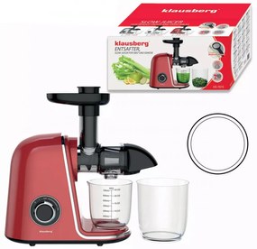 Storcator de fructe si legume Klausberg KB 7870, 150 W, 700 ml, Reverse, Accesorii, Rosu