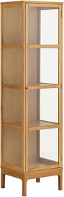 Vitrină în culoare naturală 47x180x40 cm Zamora – House Nordic