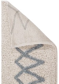 Covor albastru/crem lavabil/țesut manual din bumbac 120x160 cm Atlas Natural – Lorena Canals