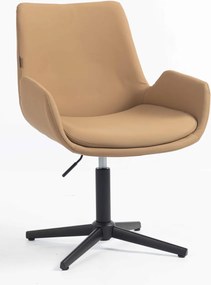 HR240CROSS Scaun Carmel Piele Ecologica Premium Soft cu Bază Neagră