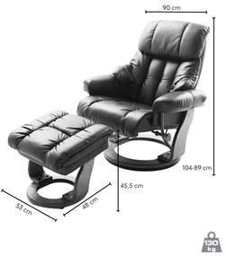 Fotoliu reglabil HABI, maro/nuc