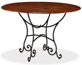 vidaXL Masă bucătărie, lemn masiv acacia cu finisaj tip miere 120x76cm
